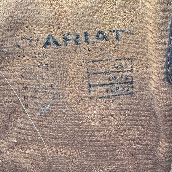 Ariat 4LR Heritage Western Boot Unisex Kid's US 1 Borwn Suede‎ Leather Mid Calf - Picture 10 of 10